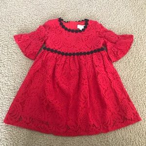 Kate Spade Toddler Red Lace Dress NWT